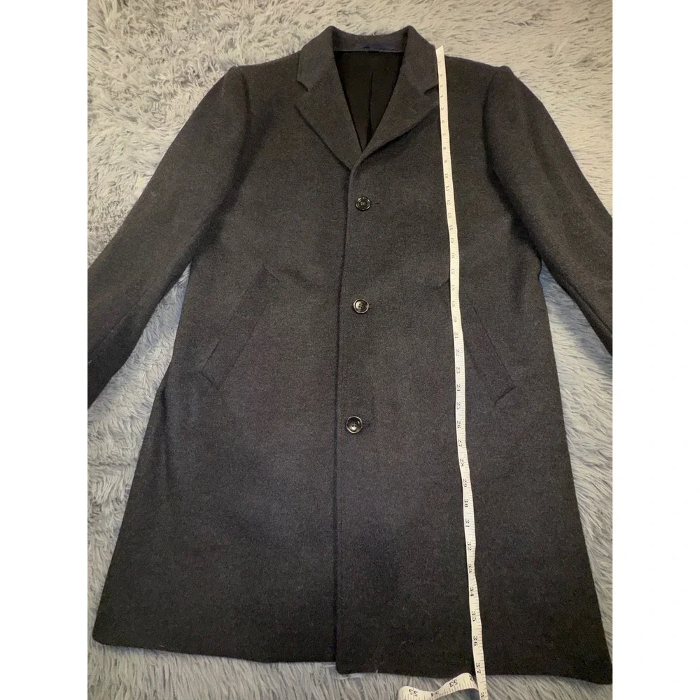 J. Crew Ludlow Charcoal Wool Cashmere Blend Topcoat Overcoat Men's 40S Long Coat